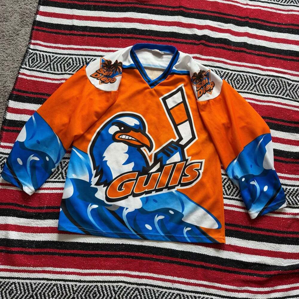 Vintage San Diego Gulls AOP Hockey Jersey - fits Sz M